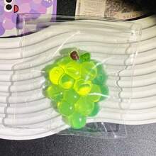 高透明度、极具吸引力的水晶紫葡萄和绿葡萄慢回弹挤压玩具，超柔软泥浆质感减压小玩具 - 彩色 - 查看 8