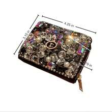 Women's Large Capacity Multi-Card Slot Exquisite High-End New Rhinestone Compact Wallet & Card Holder - View 3