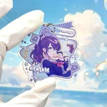 1pc Cute Cartoon Character Keychain With School Uniform Design, Durable Acrylic Pendant, Suitable For Women, Birthday/Holiday/Christmas Gift Accessory - Multicolor - View 17