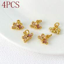 1pc/4pcs/8pcs Delicate Mini Lilac & Osmanthus Flower 3D Pendant DIY Beaded Necklace & Earring Jewelry Accessories - Multicolor - View 13