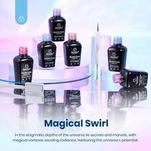 Beetles Pearl Gel Nail Polish, 6 Colors Shimmer Pearl White Pink Purple Mermaid Nail Drawing Spring Gel Polish - 6 Colors Magical Swirl - 查看 7