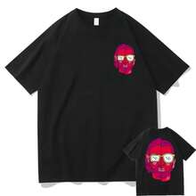 Le Monde Chico Print T-Shirt Album PNL French Rap Graphic T-Shirt Hip-Hop T-Shirts Men/Women Brand Harajuku Tees Men's Streetwear - 黑色 - 查看 6