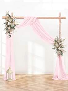 Cortina decorativa para arco nupcial, cortina de fondo de tul rosa, cortina de gasa - Adecuada para bodas, ceremonias de arco nupcial, decoraciones de cumpleaños, despedidas de soltera, fondos de boda al aire libre y decoraciones de fiestas - Púrpura - Ver 4