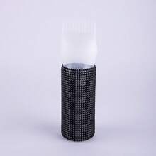 1pc 120ml Crystal Rhinestone Hair Oil Bottle With Comb, Suitable For Salon And Home Use - View 10
