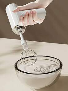 Cordless Hand Mixer, One Touch Off Handheld Electric Whisk With 3 Speed Modes, Hand Held Egg Beater With 2 Detachable Stir Whisks, Rechargeable Kitchen Mixer For Baking Whisking Cream Eggs - White - Màu tím - Xem 4