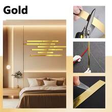 Dải trang trí bằng thép không gỉ, bề mặt bóng gương, dài 5m, dải trang trí tự dính màu vàng titan. - Đường ống thép không gỉ - Xem 3