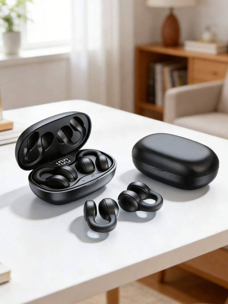 Tai nghe nhạc không dây mới, tai nghe cảm ứng, tai nghe kẹp tai thể thao dành cho Xiaomi, tai nghe thông minh cho iPhone, quà tặng ngày Valentine.