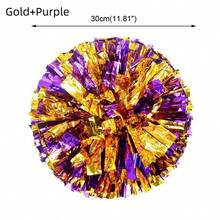 Pompones grandes de animación con mangos brillantes, flores de mano para ceremonia de apertura de competición deportiva, pompones de escuadra de animación - Multicolor - Ver 7