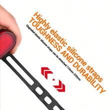 1个可充电自行车灯前后灯自行车灯LED骑行灯自行车手电筒适用于自行车前尾灯灯笼 - 自行車燈 - 查看 10