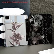 Flower 1pc Protective Folio Tablet Case With Pen Holder, Multi-Angle Stand, Compatible With IPad 10.9/10.2/ Air 5th Gen/Pro 11/10th/9.7/Air 2/7th/8th Gen/Air 4/5/ Air 13/11(M3 2025)/ 11(A16 2025) - Multicolor - View 8