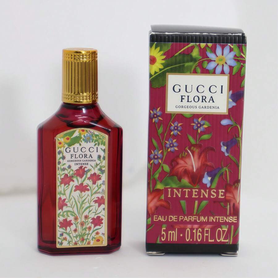 GUCCI 5ml/0.16oz Women's Perfume, FLORA Gorgeous Gardenia Intense Eau De Parfum, Long-Lasting Rich Floral Scent For Her Gift, Mini Size - 甜美風 - 查看 1