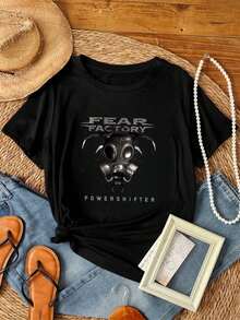 T-shirt femme imprimé Fear Factory 2010 Tour Powershifter Metal Rock Band T-shirt vintage manches longues ou courtes pour hommes - Noir - Voir 6