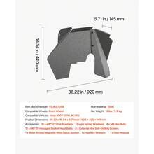 Inner Fender Liner, Front Fender Liner Compatible With 2007-2018 Jeeps JK/JKU 2/4 Doors, Steel Mud Guards Bolt-On Style Fenders Flare, Wheel Well Cover Fenders Flare Liners, Scratch-Resistant - 正面 - 查看 11