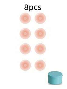 2/6/12pcs Reusable Women Nipple Covers, Silicone Adhesive Invisible Pasties With Travel Case - Multicolor - View 10