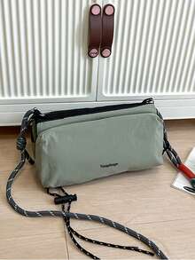 Women's Adjustable Crossbody Bag, Durable Nylon Casual Shoulder Bag, Minimalist Design Outdoor Shoulder Bag, Phone Pouch, Minimalist Shoulder Bag - Multicolor - View 12