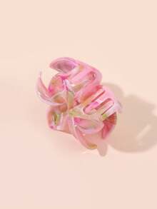 3pcs/Set Spring & Summer Boho Sweet Gradient Pastel Pink Daisy Flower Marble Pattern Hair Claws, Chic & Natural For Beach Hair Accessories Flower Hair Clips, School Stuff, College Fashion Hair Claw Clips Autumn Accessories Fall Winter For Vacation Outfits Woman,Holiday,Travel - Multicolor - View 7