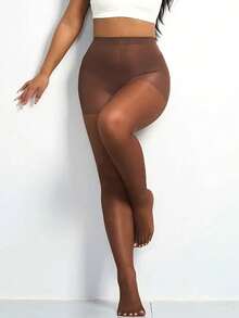 1 Pair Women's 30D Sexy Pantyhose - Coffee Brown - View 2
