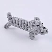 Nhà sản xuất bán sỉ đồ chơi cho thú cưng, bao gồm đồ chơi gặm cho chó con mô phỏng động vật được đan bằng dây cotton và đồ chơi thắt nút cho chó. - Bạc - Xem 1