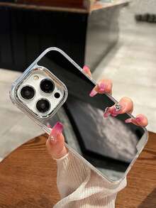 银色镜面手机壳，兼容 17 Pro Max/17 Pro/17 Air/17/16 Pro Max/16/16 Pro/16 Plus/15/15 Pro Max/15 Pro/15 Plus/11/12/13/14 Pro Max/XS/XR/11 Pro Max/12 Pro/12 Pro Max/13 Pro/13 Pro Max/7 Plus/14 Pro/14 Pro Max/14 Plus，简约创意硬质保护壳 - 銀色 - 查看 5