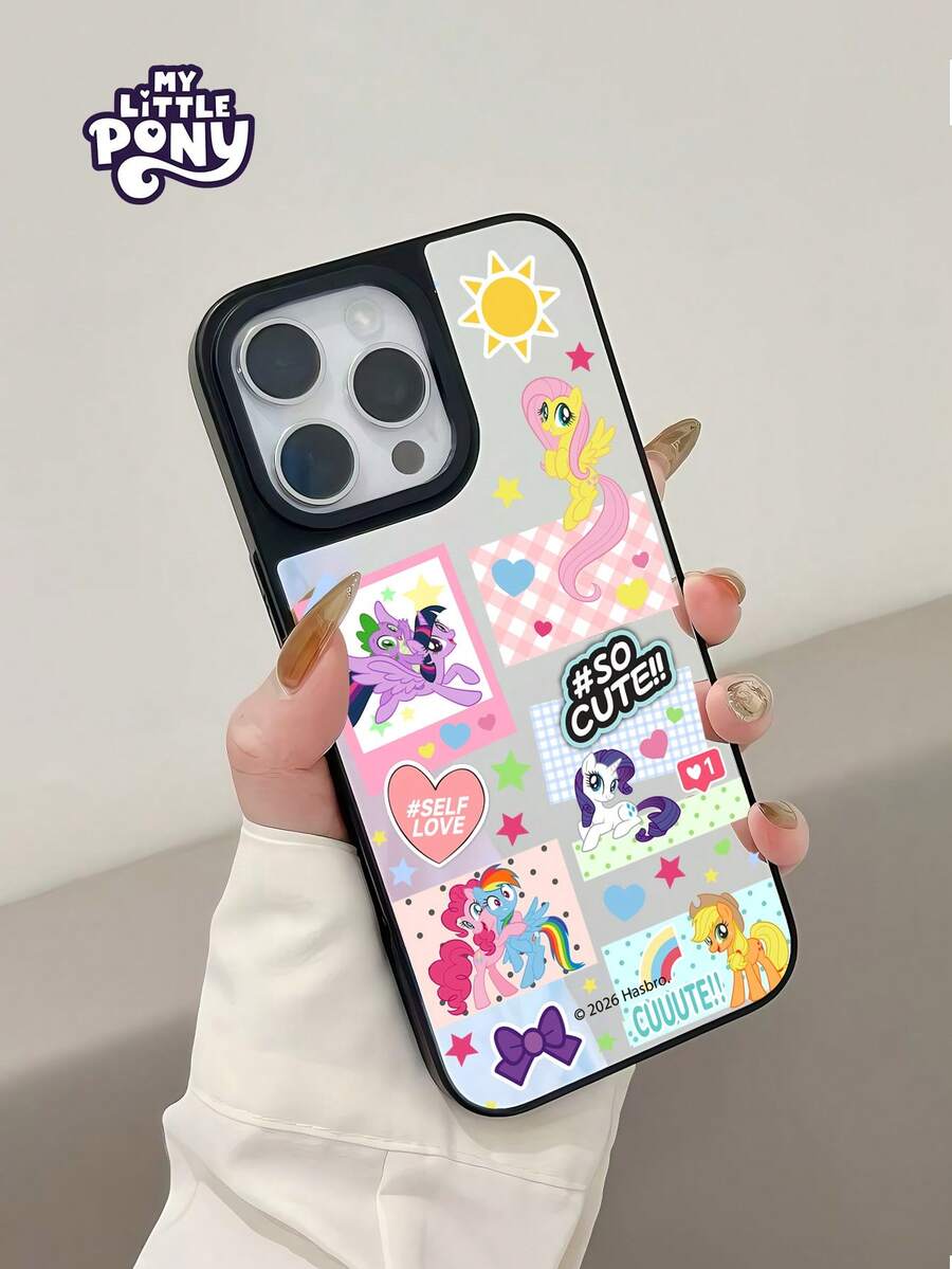 Hasbro MY LITTLE PONY 官方卡通少女镜面手机壳,礼盒包装,适用于 iPhone 17、17 Air、17 Pro、17 Pro Max、11、12、13、14、15、16 Pro、16 Pro Max、14 Plus、15 Plus、16 Plus、15 Pro Max、16 Pro、16 Pro Max - 彩色 - 查看 1