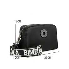 New Women's Handbag With The Lettering "Bimba", Simple Nylon Shoulder And Crossbody Bag For Women, Model "Lola". - 紫色 - 查看 2