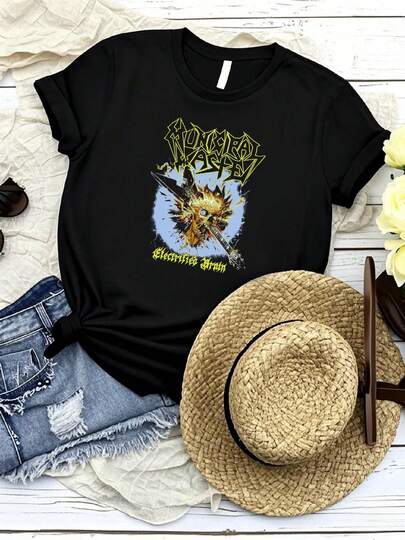 T-shirt femme imprimé MUNICIPAL WASTE (Electrified Brain) T-shirt homme