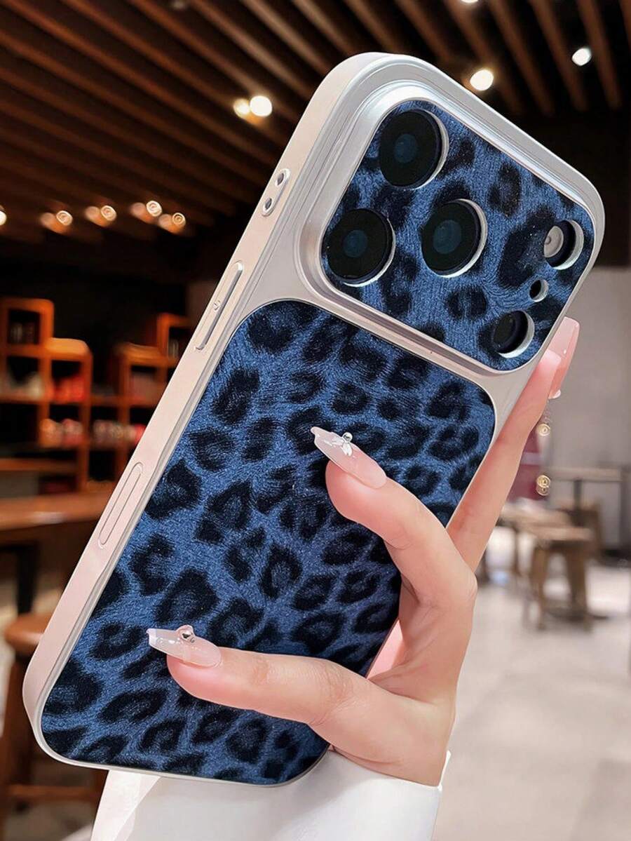 Ốp lưng điện thoại họa tiết da báo, báo đốm sang trọng, lấp lánh, bảo vệ ống kính, tương thích với iPhone 17 Pro Max, 16, 15, 14 Pro Max, 13. Ốp lưng thời trang, sáng tạo và cá tính.