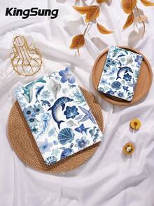 Kingsung Marine Elements Tablet Protective Case,Compatible With IPad 9.7/10.2/10.5/10.9/12.9/Pro 11, 10th Gen,Compatible With Samsung Galaxy Tab S6 Lite 10.4 Inch,Compatible With Kindle Paperwhite 12th Gen 2024,Kindle 11th Gen 2022,Kobo Clara Colour,Soft Anti-Fall Protection,Smart Stand/Automatic Wake Up/Sleep - Multicolor - View 8