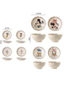 Disney 快乐雏菊可爱陶瓷餐具碗，卡通陶瓷碗，餐具，多种款式可选 - 彩色 - 查看 7
