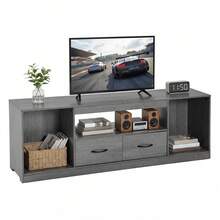 BALCONERA 148 Cm High TV Cabinet For TVs Up To 65 Inches With 2 Doors – 3 Adjustable Shelves – Entertainment Center For Living Room And Bedroom - trắng - Xem 7