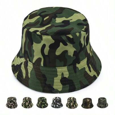 Camouflage Bucket Hat Men Camouflage Work Hat Outdoor Travel Fishing Visor Labor Insurance Site Basin Hat