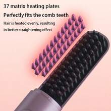 无线直发梳，便携式负离子无损直发器，懒人旅行可充电直板夹 - 彩色 - 查看 10