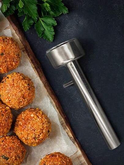 1pc Meatball Maker, And Non-Sticky Stainless Steel Meatball And Falafel Baller Tool, Stainless Steel Falafel Maker Scoop Mold,Household Small Meatball Press,Easy To Use And Clean