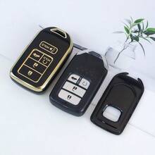 柔软TPU全包覆式钥匙扣保护套，适用于雅阁、思域、CR-V、飞行员等带智能遥控功能的汽车钥匙，时尚可爱钥匙扣 - E5款 - 查看 7
