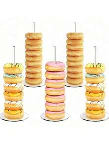Acrylic Donut Display Stand - Multi-Tier Donut, Bagel And Dessert Stand - Suitable For Party, Christmas, Birthday And New Year - Clear Acrylic Donut Holder With Sturdy Base - Stackable Donut Display Rack - View 12