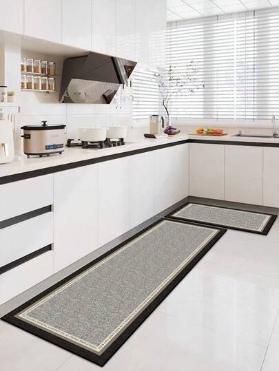 1pc Soft Rubber Water-Absorbing Kitchen Mat, 3.5mm Thick Absorbent Rug Carpet, Suitable For Nordic Minimalist, Modern Simplistic Styles