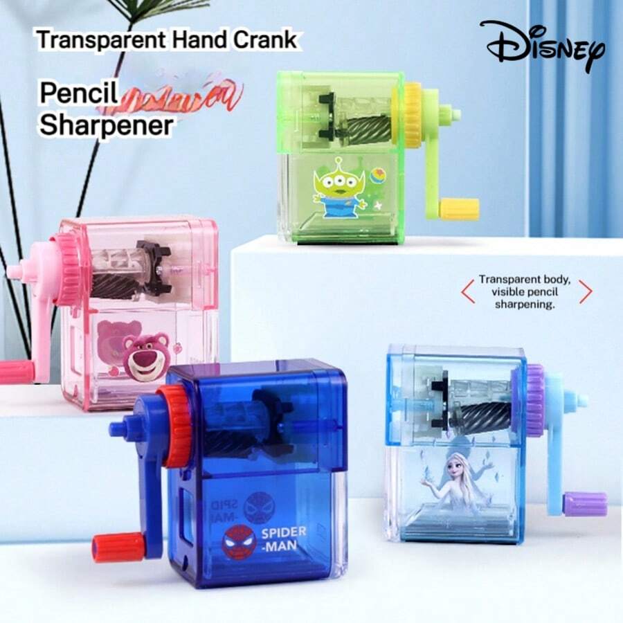 Gọt bút chì thủ công Disney, Gọt bút chì quay tay, Gọt bút chì dành cho học sinh - Hình vuông - Xem 1