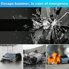 1个方向盘锁，通用重型汽车锁，带安全锤，可伸缩防盗装置，适用于卡车、SUV、厢式货车，黑色 - 彩色 - 查看 8