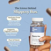 Her Fantasy Products Slippery Box Slippery Elm Capsules Dietary Supplement | Fast-Acting Feminine Wellness & Intimate Moisture Support | Vegan Gluten Free Non-GMO Oral Feminine Health Formula | 60 Capsules For Women - 滑榆膠囊 - 查看 3