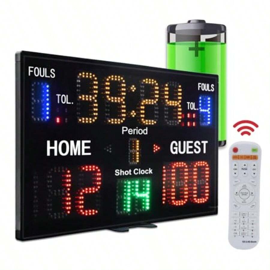 Basketball Timer, Scoreboard - Scoreboard With Shooting Clock - View 1