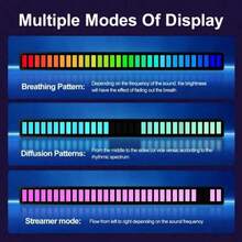 أضواء LED RGB التي تستجيب للصوت، تخلق أجواء حيوية للألعاب والحفلات والاستخدام المكتبي. أضواء إيقاع الموسيقى التي يتم تنشيطها بالصوت، إضاءة محيطية، لديكورات السيارة وغرفة الألعاب - الأسود - مشاهدة 7