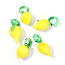 5个/包 手工玻璃蔬果吊坠，可爱逼真的玻璃水果挂件，可用于DIY手链、项链、钥匙扣等饰品 - 水果吊墜 - 查看 14