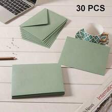 20 phong bì màu xanh lá cây nhạt có cửa sổ, hoàn hảo cho thiệp mời đám cưới, thiệp cảm ơn, thiệp chúc mừng sinh nhật và thiệp mời tiệc Giáng sinh. Phong bì đóng nắp chữ V trang nhã. - Nhiều màu - Xem 3