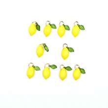 Yellow-Green Lemon Leaf DIY Handmade Fruit Pendant, Czech Earring & Necklace Accessory Materials, Fresh Jewelry - Multicolor - View 3