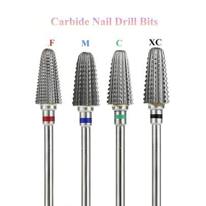 1支钨钢美甲钻头 3/32英寸 美甲钻头 旋转铣刀 美甲电动美甲配件工具