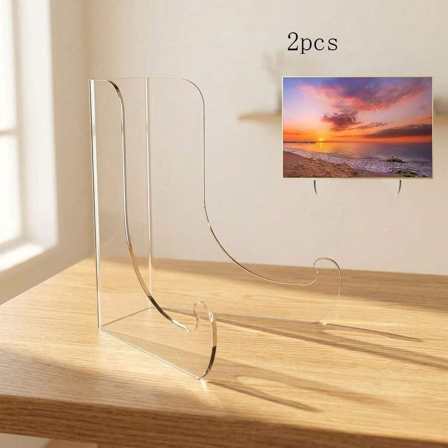 Giá đỡ trưng bày phẳng bằng acrylic, đế trưng bày bằng acrylic trong suốt, thích hợp cho gia đình, văn phòng, nhà bếp, trường học, triển lãm nghệ thuật.