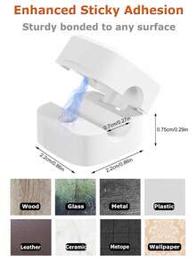 3 kẹp từ tính để bàn dùng để sắp xếp dây cáp, giữ cáp dữ liệu điện thoại, kẹp quản lý dây điện. - nhiều màu - Xem 5