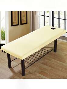 1 tấm ga trải giường massage, ga phủ giường massage có lỗ cho mặt, váy giường massage thân thiện với da, thích hợp sử dụng trong salon. - Nhiều màu - Xem 11