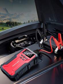 Air Compressor Jump Starter, Power Bank - Fast Phone Charging, Car Battery Charger, Emergency LED Light, Rapid Inflation, Tire Pressure Detection, Portable 12V Car Battery Booster - Multicolor - View 9