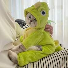 可爱宠物猫狗服装，猫咪用品，小型犬配件，恐龙卫衣，柔软小型宠物服装套装，适合猫咪和幼犬，幼犬用品 - 綠色 - 查看 6